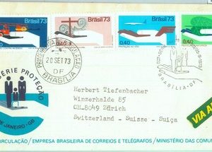 86672 - BRAZIL- Postal History -  POSTER STAMP on FDC COVER 1973  Fire Fighting