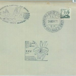 86577 - BRAZIL - Postal History - SPECIAL postmark on COVER 1971 flowers ORCHIDS