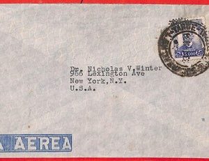 aa3594 - BRAZIL - POSTAL HISTORY - Single Stamp AIRMAIL COVER to the USA 1938
