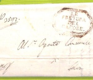 ab3457  - REGNO - Storia Postale - BUSTA prefilatelica  - Biella Cadore - 1827