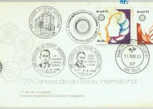 67312 -  BRAZIL  - Postal History -   FDC COVER  -  1981  ROTARY