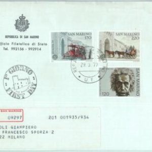 86639 - SAN MARINO - Postal History - FDC COVER 1979  EINSTEIN  - FIREFIGHTERS
