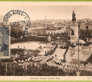 af0252 - ARGENTINA - VINTAGE POSTCARD - Buenos Aires - Religious Parade