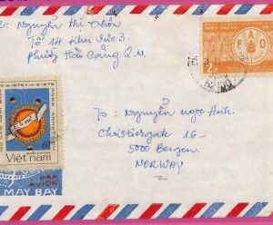 ag1544 - VIETNAM - Postal History - Air Mail COVER to NORWAY 1982 Einstein