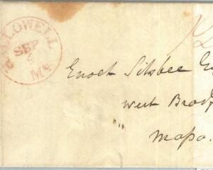 72314 -  UNITED STATES USA - PREPHILATELIC Cover:  HALLOWELL, MS  1835