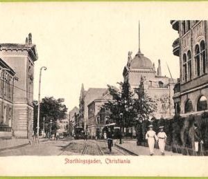 ad1754 - NORWAY - VINTAGE POSTCARD - Christiania, Storthingsgaden