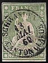 94997b - SWITZERLAND - STAMP - ZM  #  26A2  - Fine USED