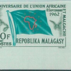 88678 - MADAGASCAR - STAMPS: Yvert  370 - IMPERF non denteles FLAGS maps  1962