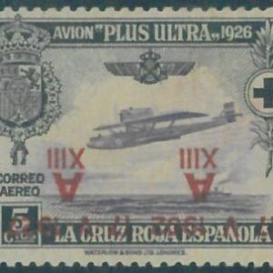 88674 - SPAIN  - STAMP:  EDIFIL  # 363 hi  MLH - INVERTED OVERPRINT Red Cross