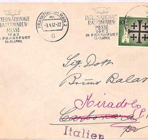 ai4096 - Germany BERLIN  - POSTAL HISTORY - Postmark: TOBACCO  - 1962