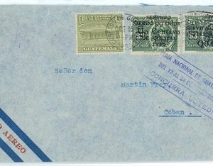 99864 - GUATEMALA - POSTAL HISTORY - AIRMAIL COVER Slogan postmarks 1935