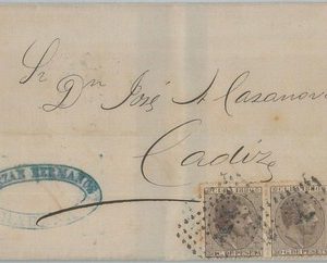 77164 - Spanish  HABANA - Postal History -   COVER to CADIZ Spain 1880