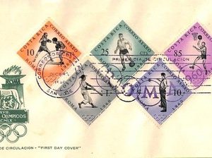 ad6219 - COSTA RICA - POSTAL HISTORY - set of 2 FDC COVER 1961 Baseball OLYMPIC