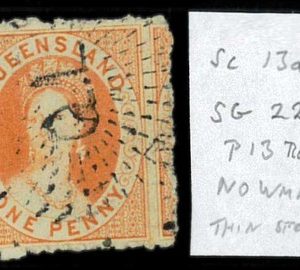 aa5625e  - Australia QUEENSLAND - STAMP - SG # 22  No Watermark  - USED