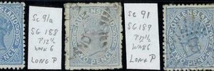 aa5621k - Australia QUEENSLAND - STAMP - SG # 188/89 set of  USED  Error: long P