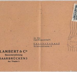 66469 - GERMANY SAAR - Postal History -   COVER  FRONT : MINING miner 1950