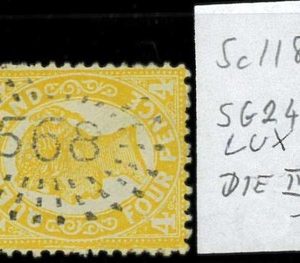 aa5617j - Australia QUEENSLAND - STAMP - SG # 245 die II  numeral postmark # 568