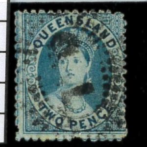 aa5619d - Australia QUEENSLAND - STAMP - SG # 61   SCRIPT big E - USED