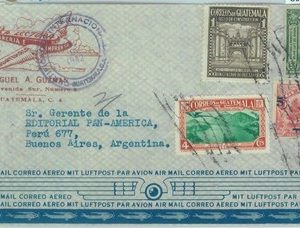 86028 - GUATEMALA - POSTAL HISTORY - REGISTERED Censored COVER to ARGENTINA 1942