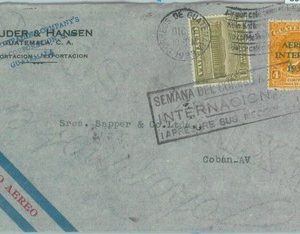 86042 - GUATEMALA - POSTAL HISTORY - Overprinted stamps INTERNAL AIRMAIL COVER