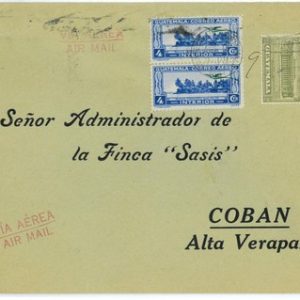 99862 - GUATEMALA - POSTAL HISTORY - Internal  AIRMAIL COVER  1937