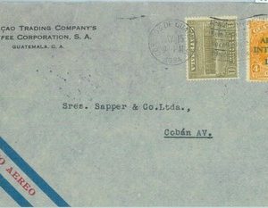 86044 - GUATEMALA - POSTAL HISTORY - Overprinted stamps INTERNAL AIRMAIL COVER
