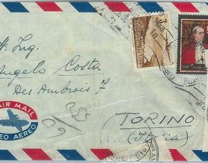 67211 - ECUADOR - Postal History - AIRMAIL COVER to ITALY  1954 - OFFICIAL SEALS