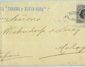 95515 -  ECUADOR - POSTAL HISTORY -  Early COVER to Malaga, SPAIN 1890'S