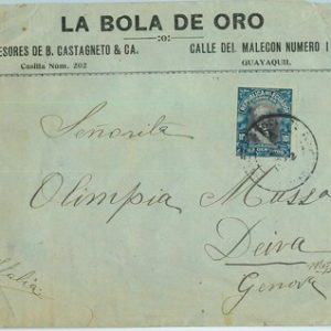 95519 -  ECUADOR - POSTAL HISTORY -   COVER to GENOVA, Italy  1929