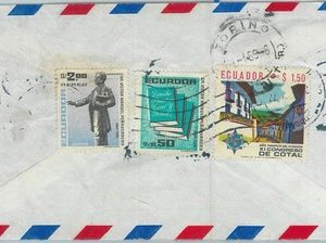 67212 - ECUADOR - Postal History - AIRMAIL COVER to ITALY  1969