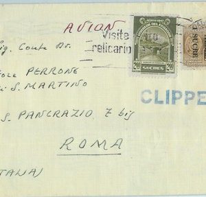 95530 -  ECUADOR - POSTAL HISTORY - Airmail COVER to ITALY 1953 - Clipper