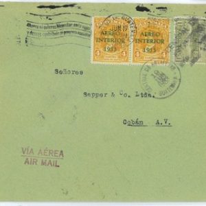 99868 - GUATEMALA - POSTAL HISTORY -  AIRMAIL COVER Slogan postmarks 1933