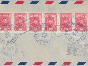 74449 - GUATEMALA  -  POSTAL HISTORY -  AIRMAIL COVER to USA 1952