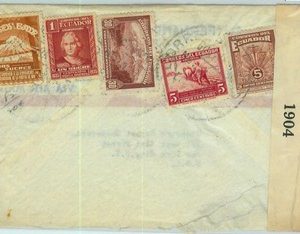 95548 - ECUADOR - POSTAL HISTORY - Censored Airmail COVER to USA  Agricolture