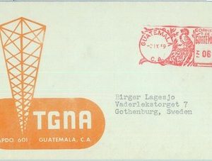 86072 - GUATEMALA - Red MACHINE POSTMARK on Advertising COVER to SWEDEN 1959