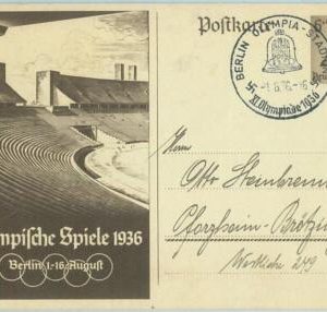68205 - GERMANY - POSTAL  STATIONERY - 1.8.1936 Olympic postmark:  BERLIN