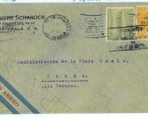 99871  - GUATEMALA - POSTAL HISTORY - Internal  AIRMAIL COVER  1933