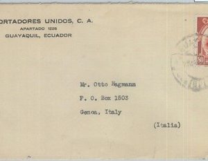 81617 - ECUADOR  - POSTAL HISTORY -    COVER  to ITALY 1949
