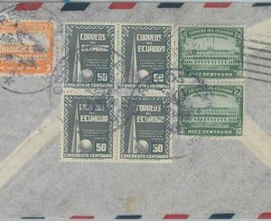 81615 - ECUADOR  - POSTAL HISTORY -  AIRMAIL COVER  to ITALY 1946