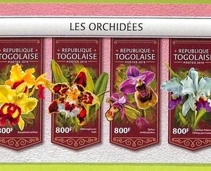 B1183 - TOGO  - ERROR IMPERF Stamp Sheet - 2018 - FLOWERS, Orchids