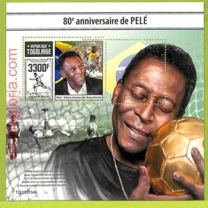 B1171 - TOGO - ERROR MISPERF Stamp Sheet - 2020 - Football, PELE