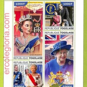 B1170 - TOGO - ERROR MISPERF Stamp Sheet - 2022 - Royalty, Elizabeth II