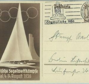 68199 - GERMANY - POSTAL  STATIONERY -  Olympic postmark 1936