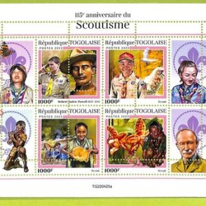B1163 - TOGO  - ERROR MISPERF Stamp Sheet - 2022 - ORCHIDS, Scouting