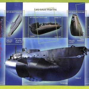 B1158 - TOGO  - ERROR MISPERF Stamp Sheet - 2023 - SUBMARINES