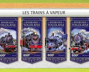 B1145 - TOGO  - ERROR MISPERF Stamp Sheet - 2018 - STEAM TRAINS