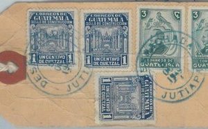81689 - GUATEMALA -  POSTAL HISTORY - PACKAGE LABLE from JUTIAPA  1949
