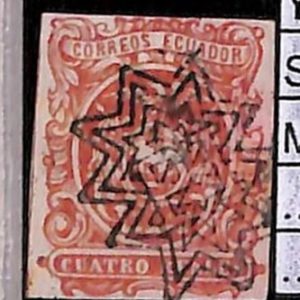 93139i - ECUADOR  - STAMP - Yvert #  4  - USED  -  VERY Fine LUJO