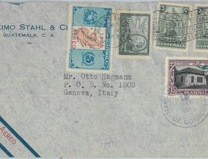 81676 - GUATEMALA -  POSTAL HISTORY -  AIRMAIL COVER to ITALY 1949