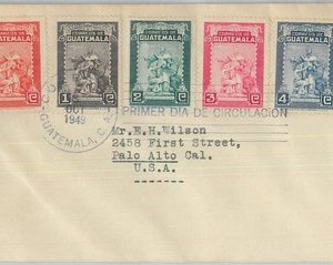 81680 - GUATEMALA -  POSTAL HISTORY -  FDC COVER  1949